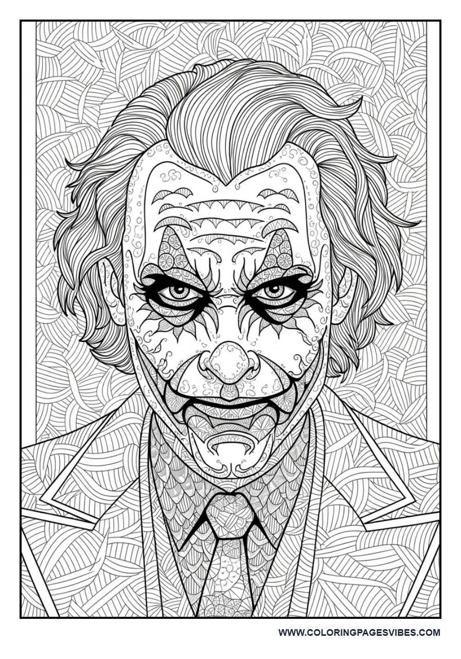 Joker Zentangle Portrait