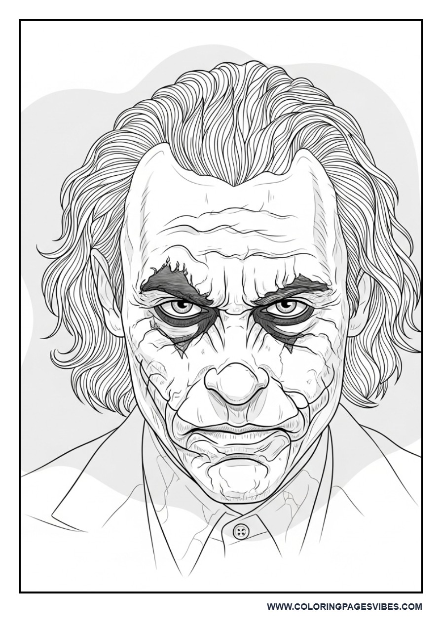 Realistic Joker Portrait Intense Gaze