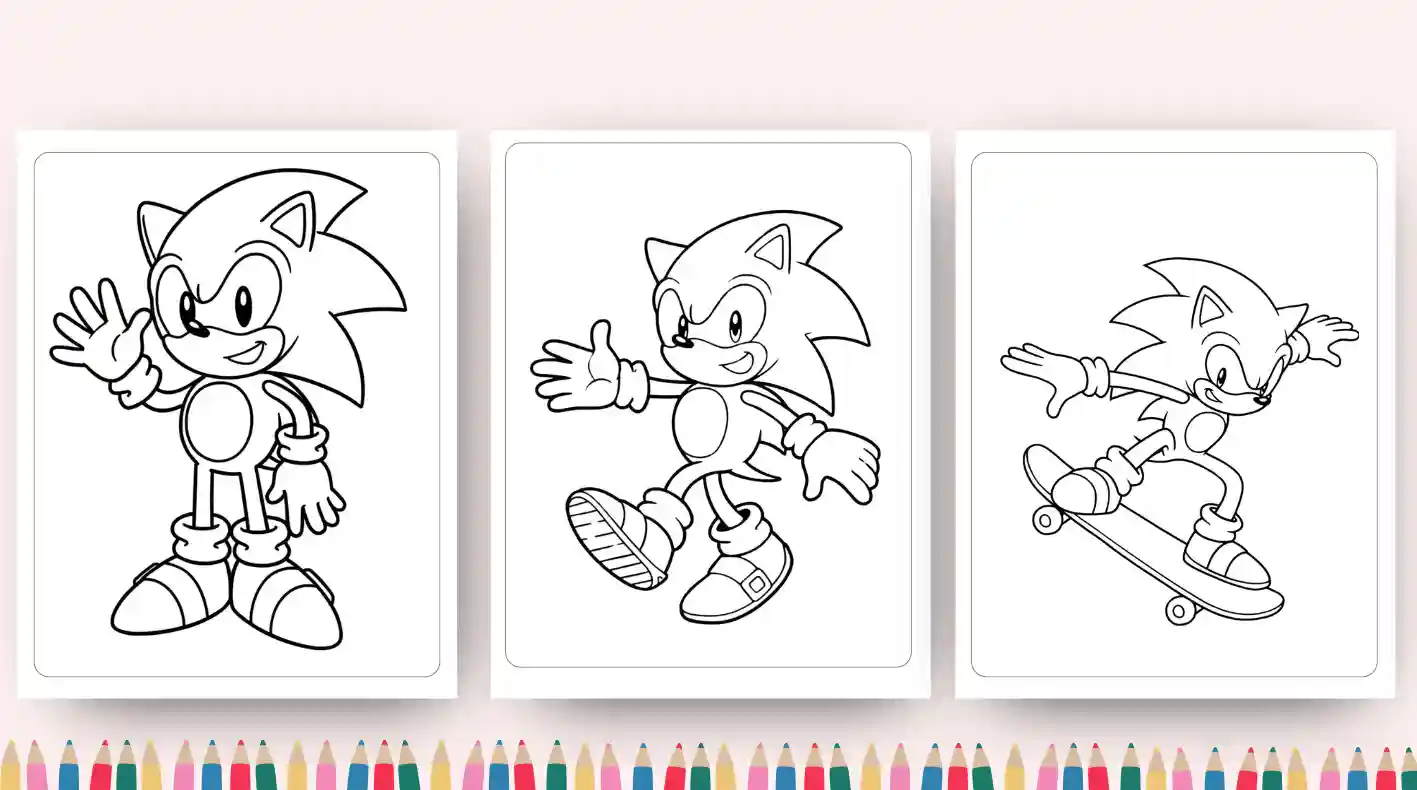 sonic coloring pages
