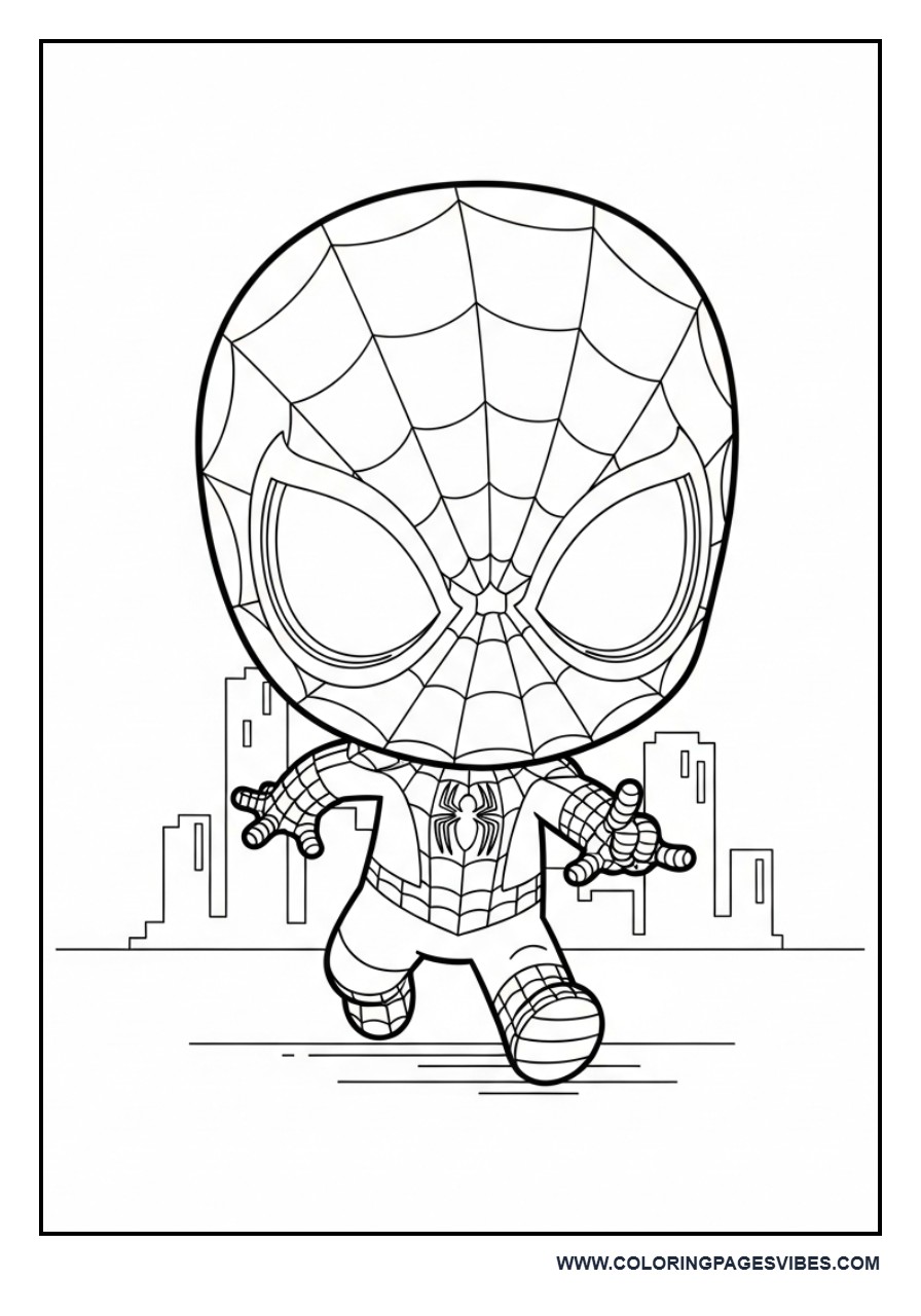 Chibi Spider-Man Running