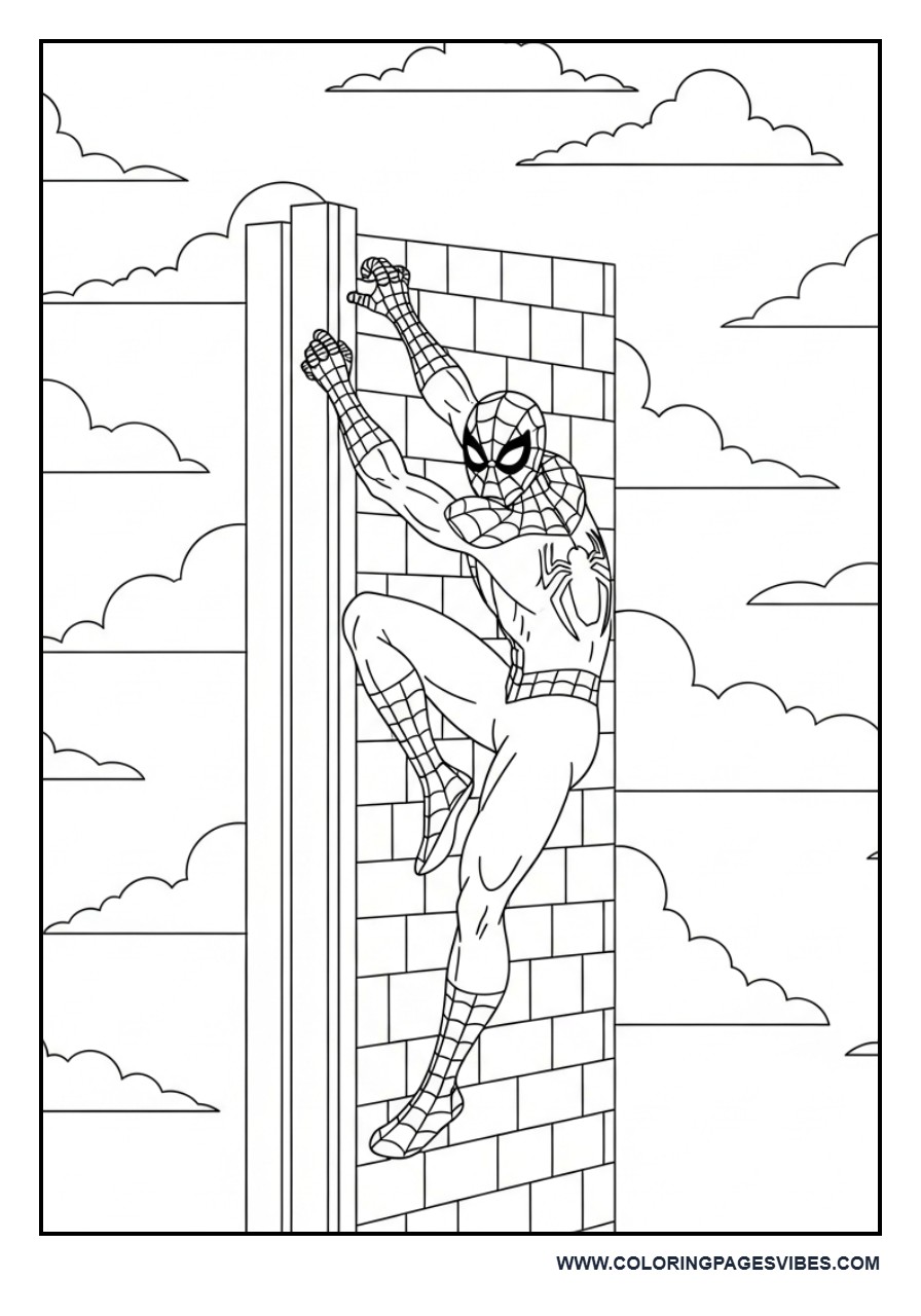 Spider-Man Climbing Straight Up