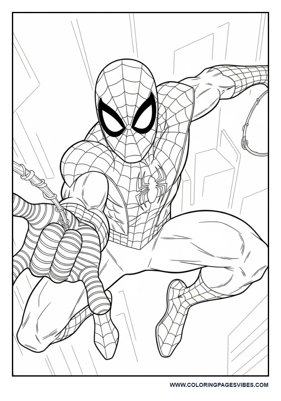 Spider-Man Close-Up Action Pose