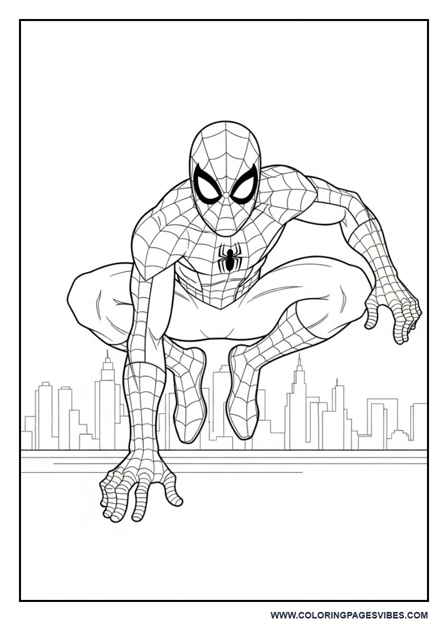 Spider-Man Crouching Ready Pose