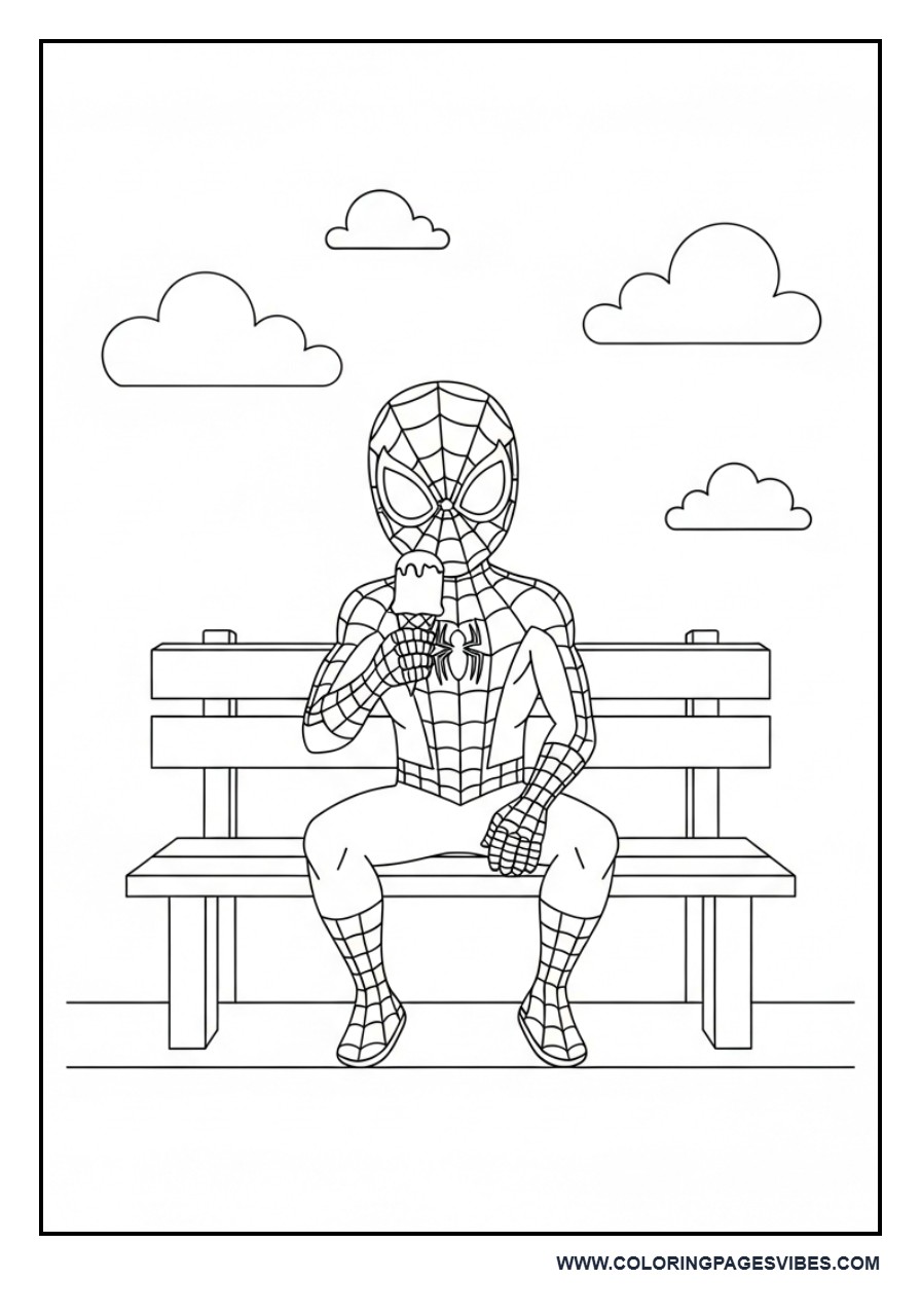 Spider-Man Eating Ice Cream