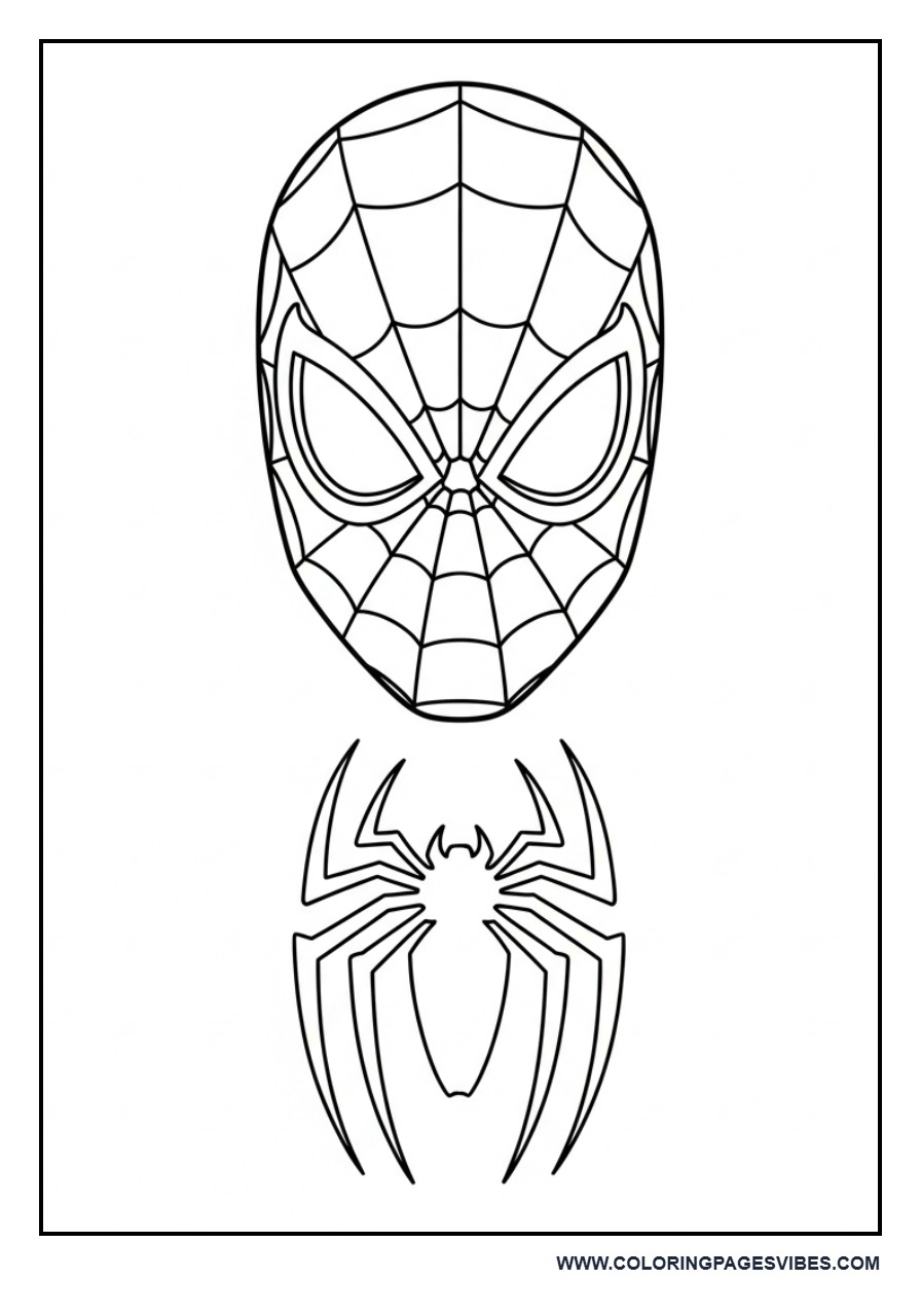 Spider-Man Face + Logo Combo