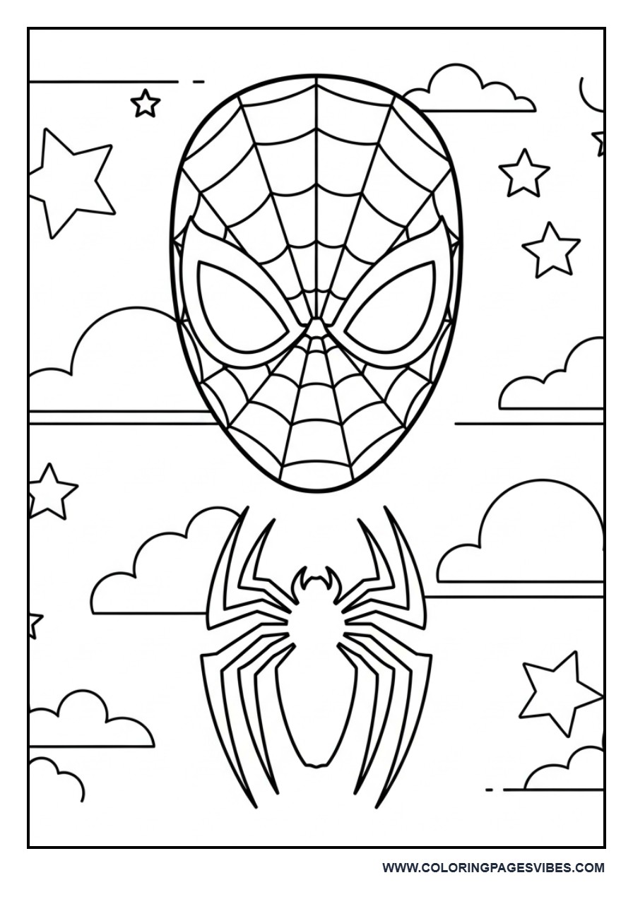 Spider-Man Face and Logo Combo