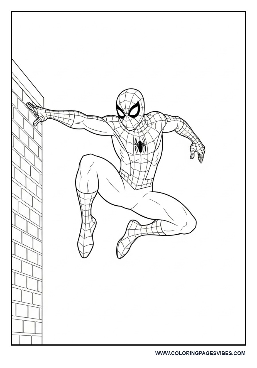 Spider-Man Jumping Off Wall