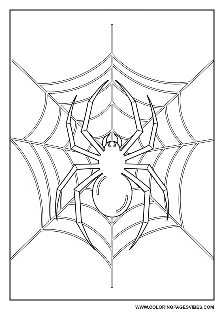 Spider-Man Logo with Web Background