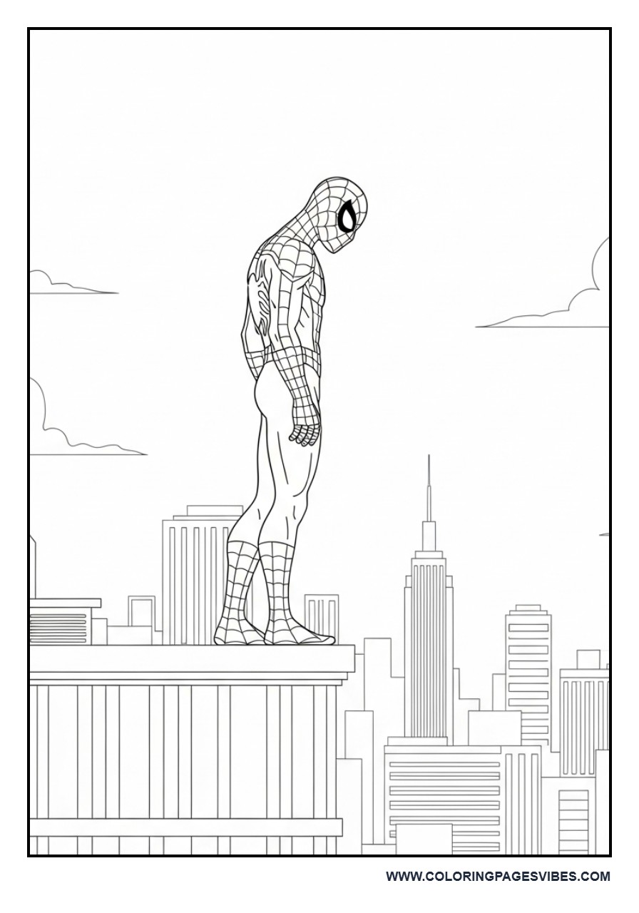 Spider-Man Looking Down from Edge