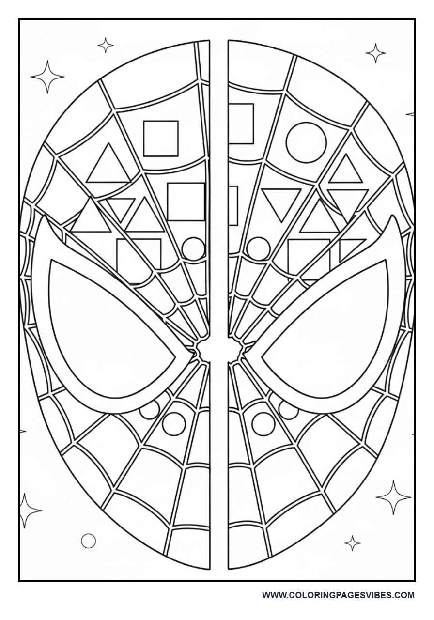 Spider-Man Mask Split Design