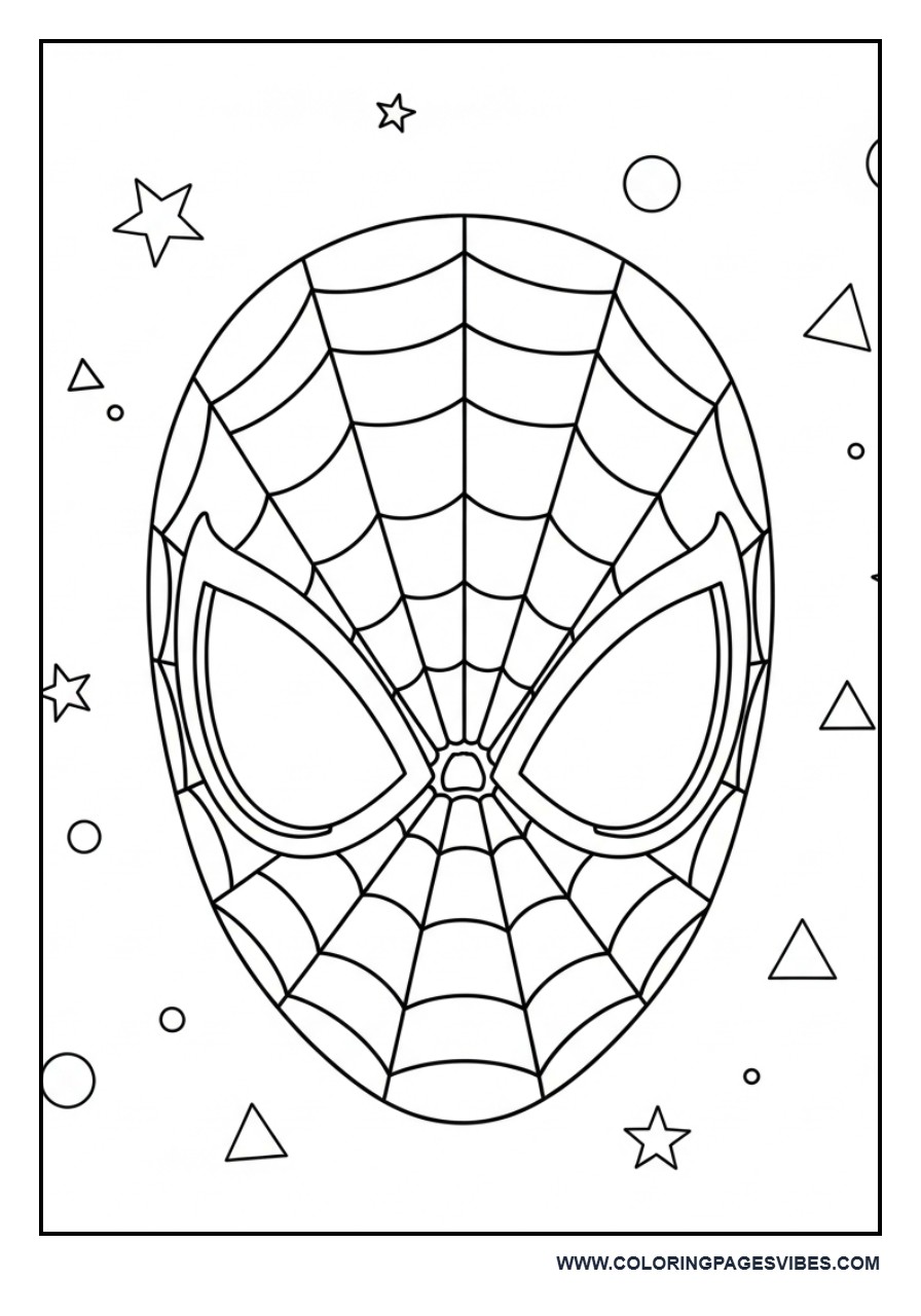 Spider-Man Mask with Stars