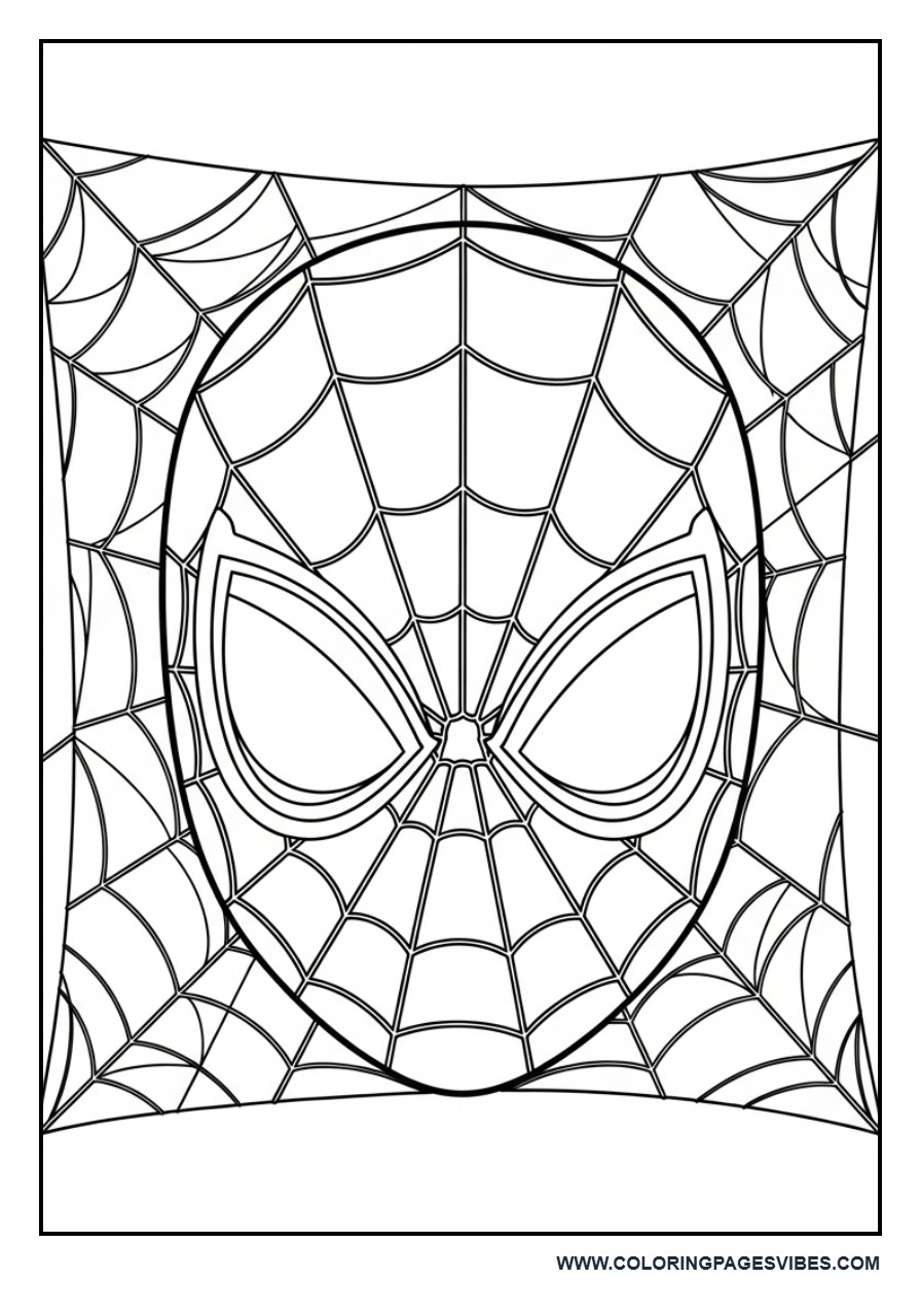 Spider-Man Mask with Web Frame