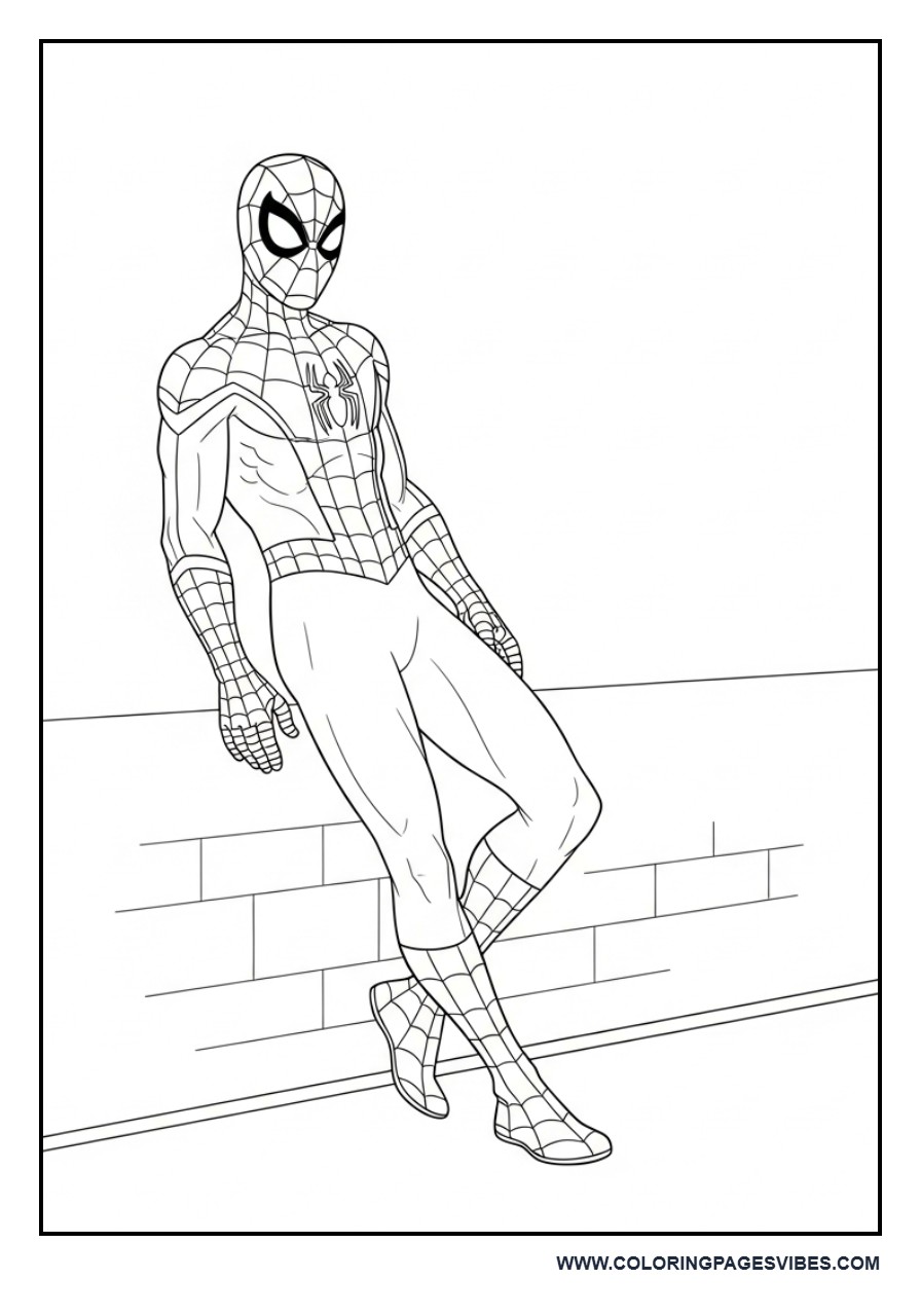 Spider-Man Relaxed Leaning Pose