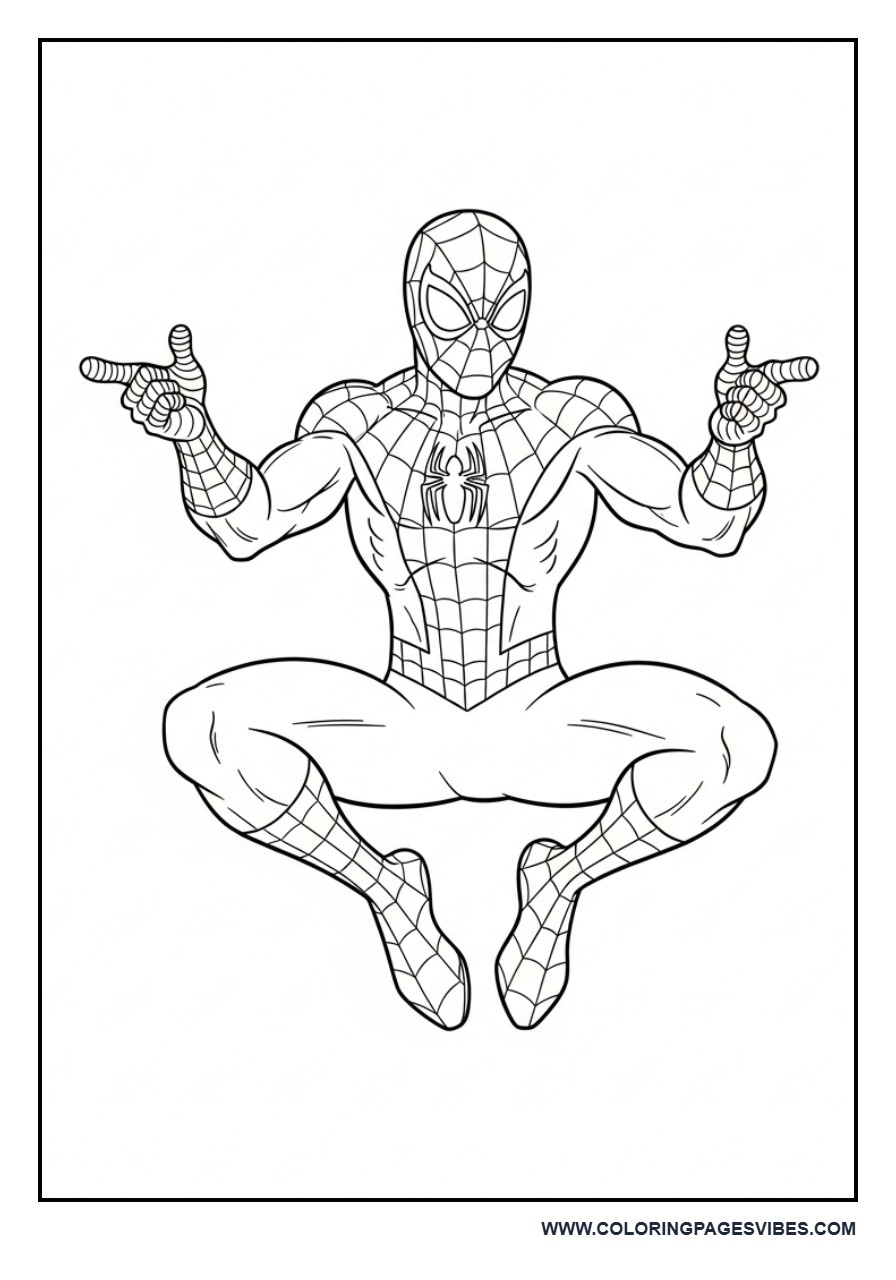 Spider-Man Simple Jump Pose
