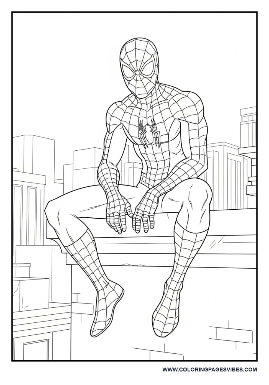 Spider-Man Sitting and Relaxing
