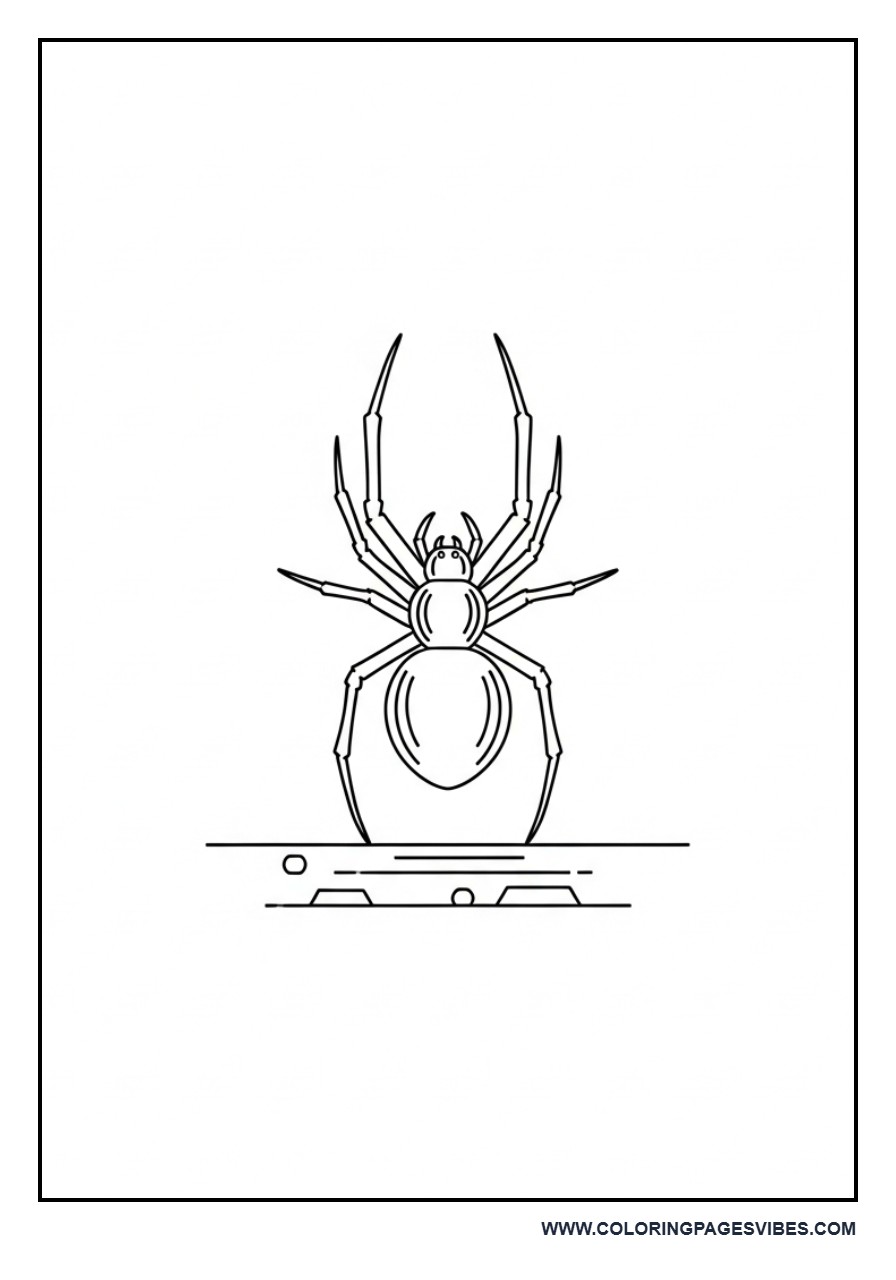 Spider-Man Symbol with Ground Line