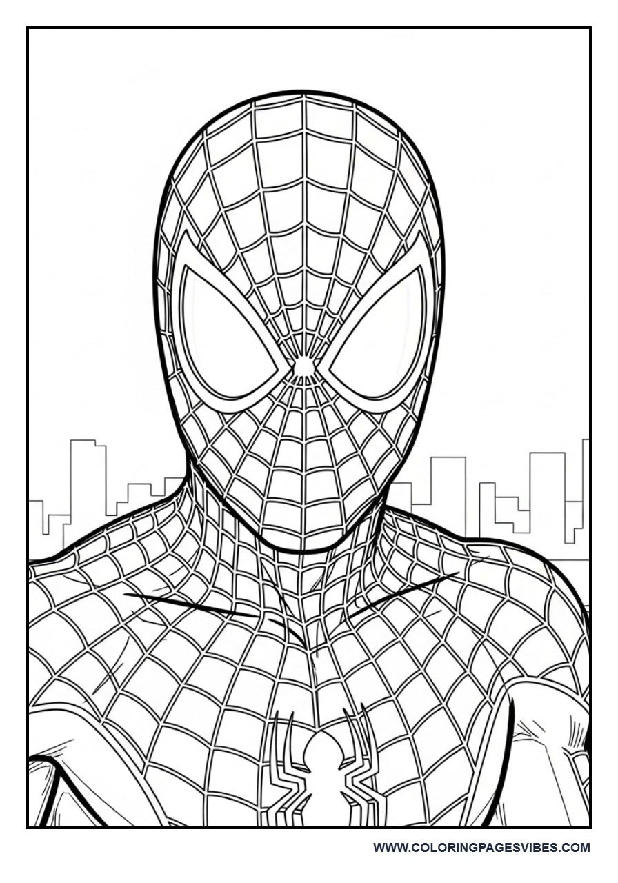 Spider-Man Web Pattern Focus Page