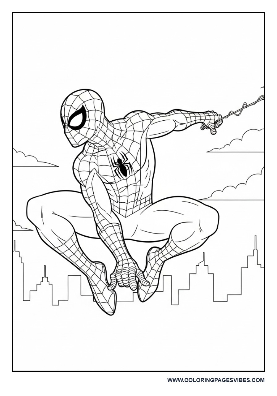 Spider-Man Web Swing Side View