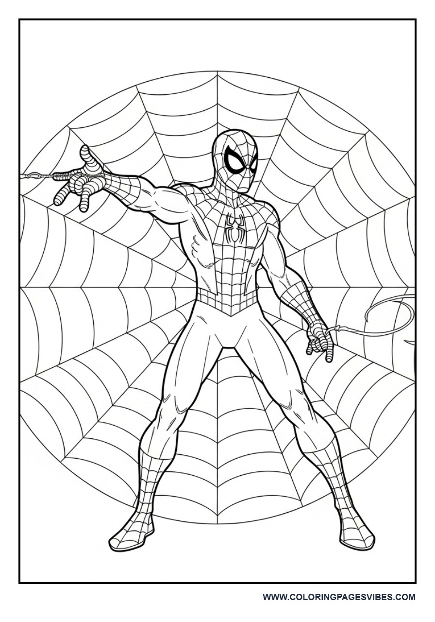 Spider-Man with Big Web Circle