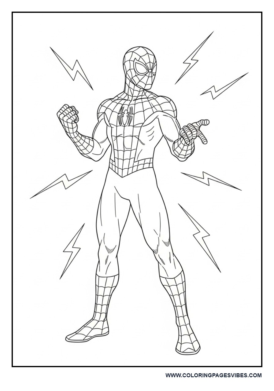 Spider-Man with Simple Lightning Effect