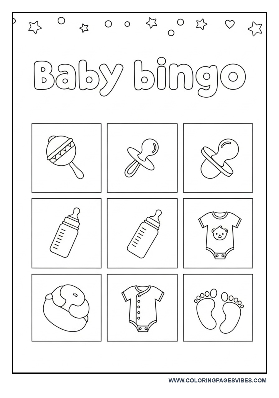 Baby Bingo Fun Page