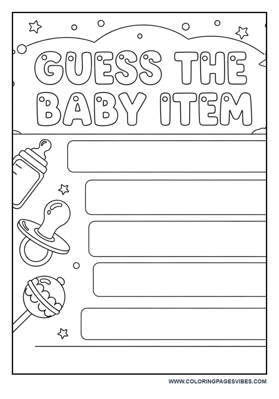 Guess the Baby Item Game