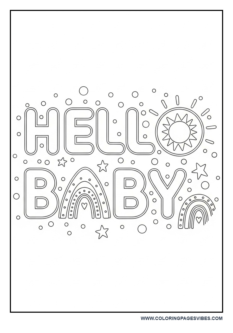 Hello Baby Neutral Boho