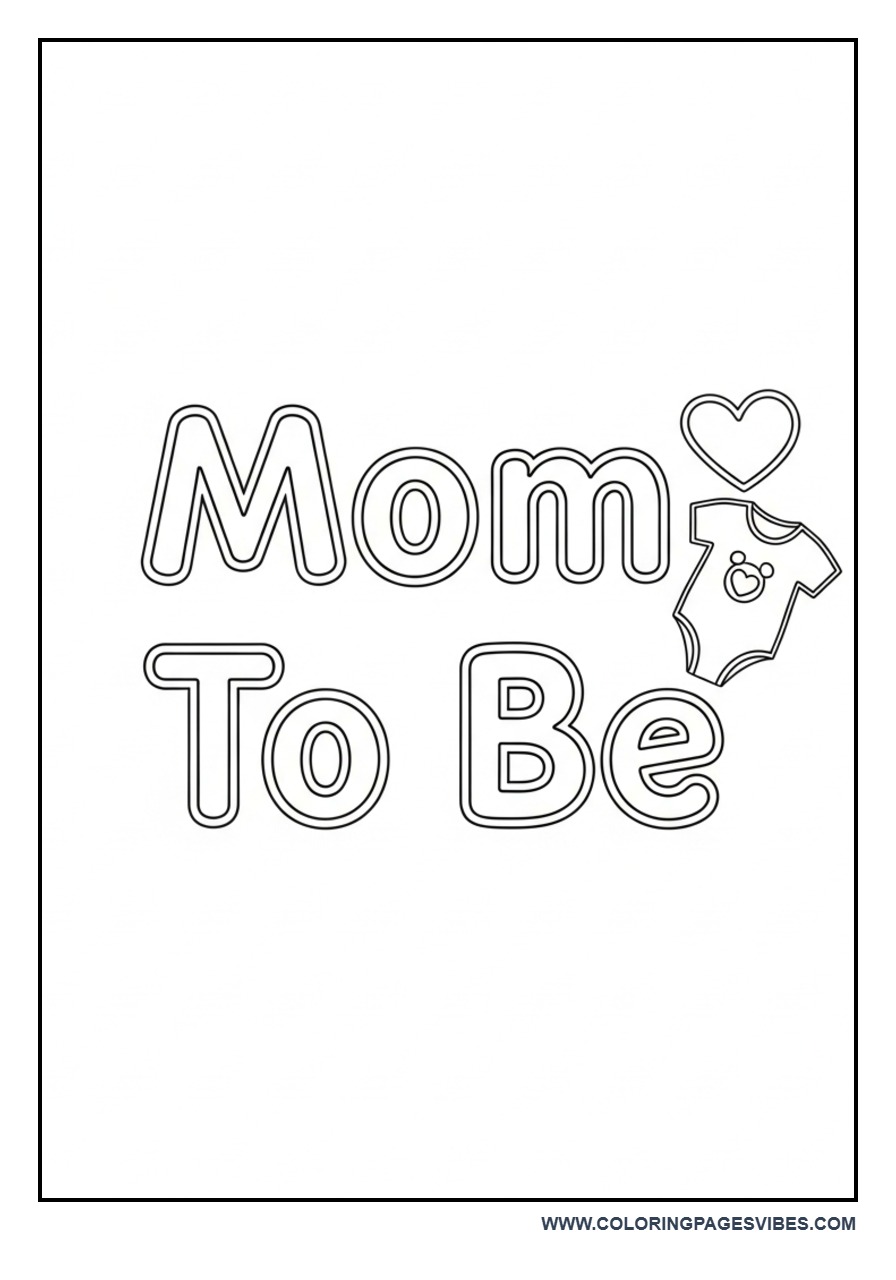 Mom To Be Cute Design