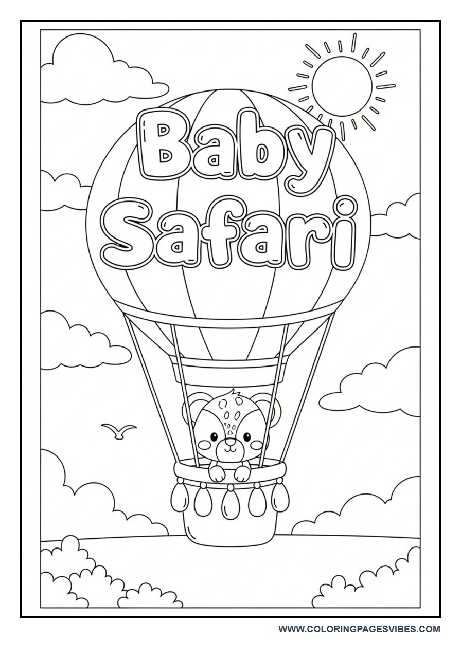 Safari Balloon Baby Theme