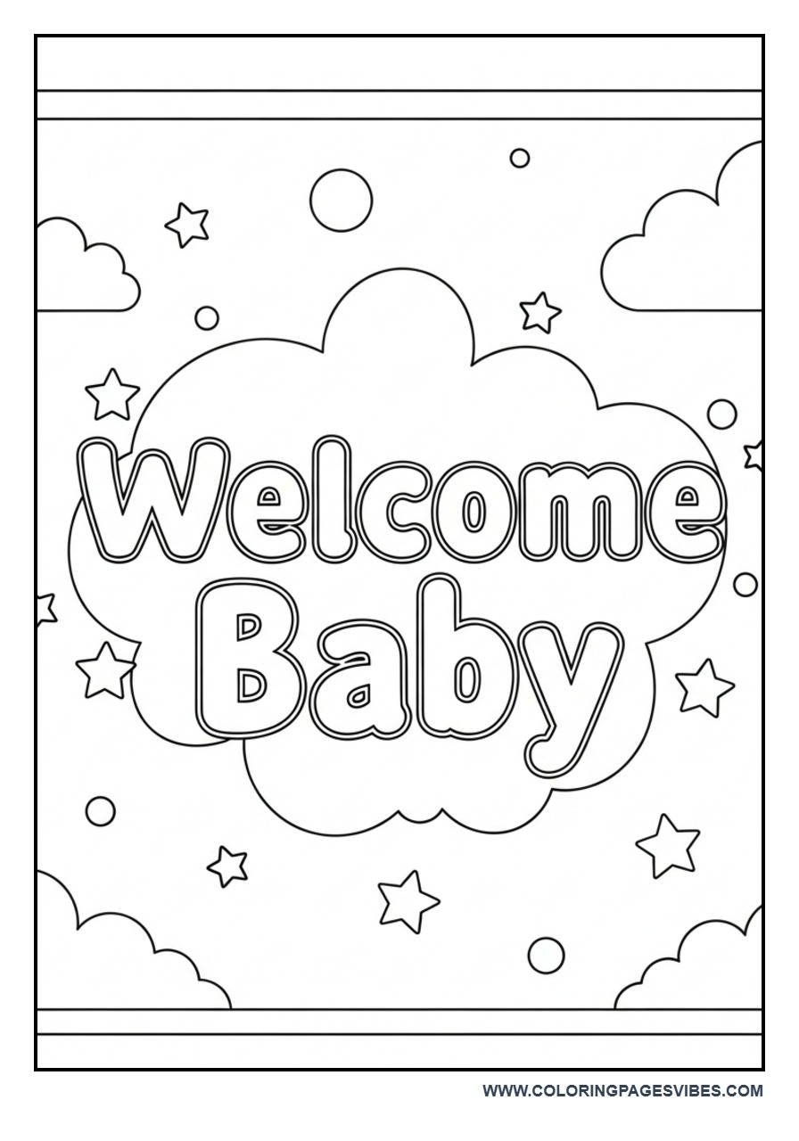 Welcome Baby Cloud Theme
