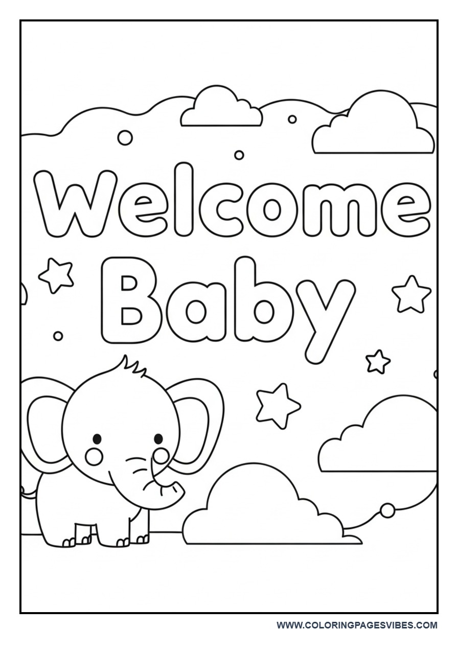 Welcome Baby Elephant Theme