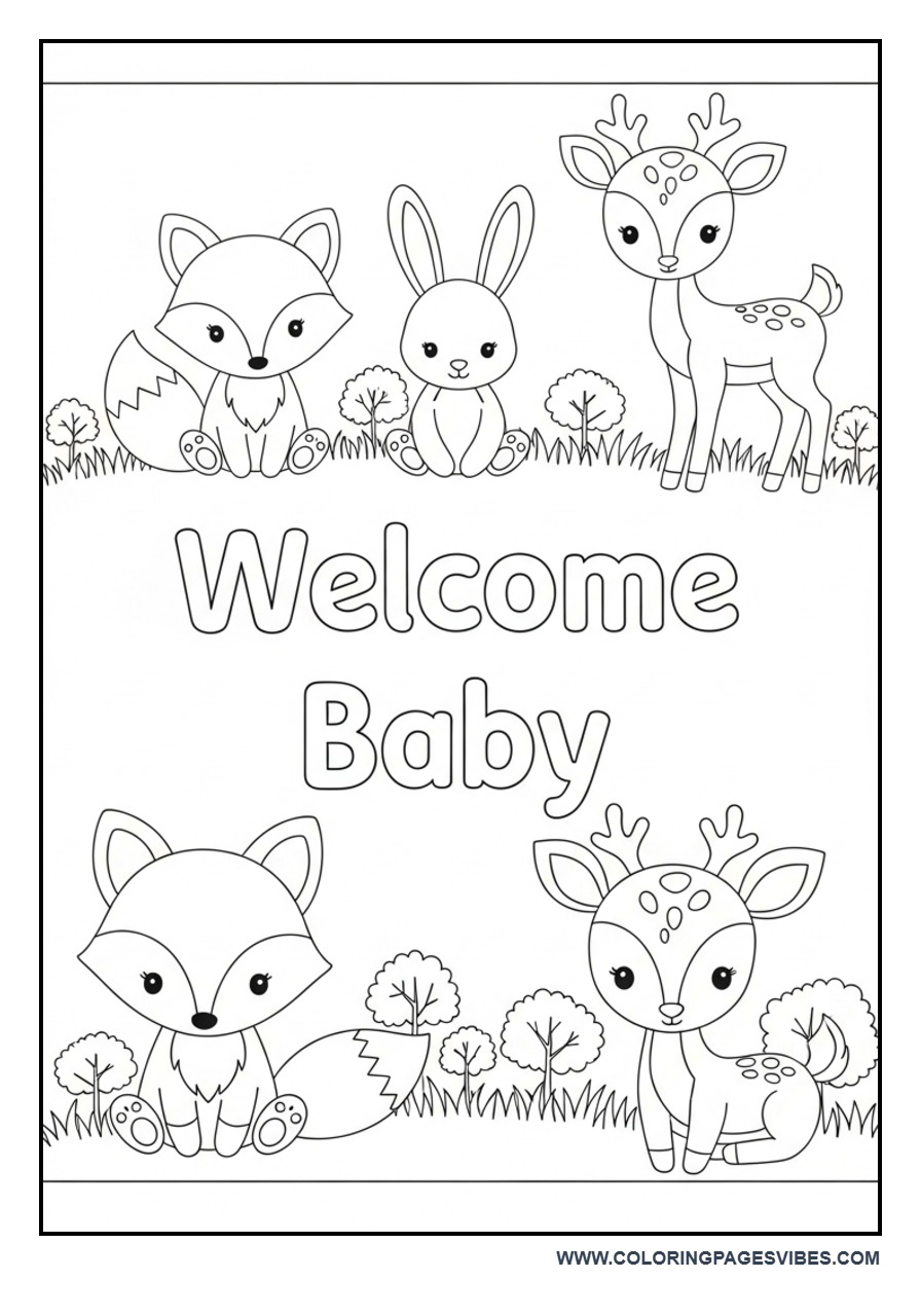 Welcome Baby Woodland Theme