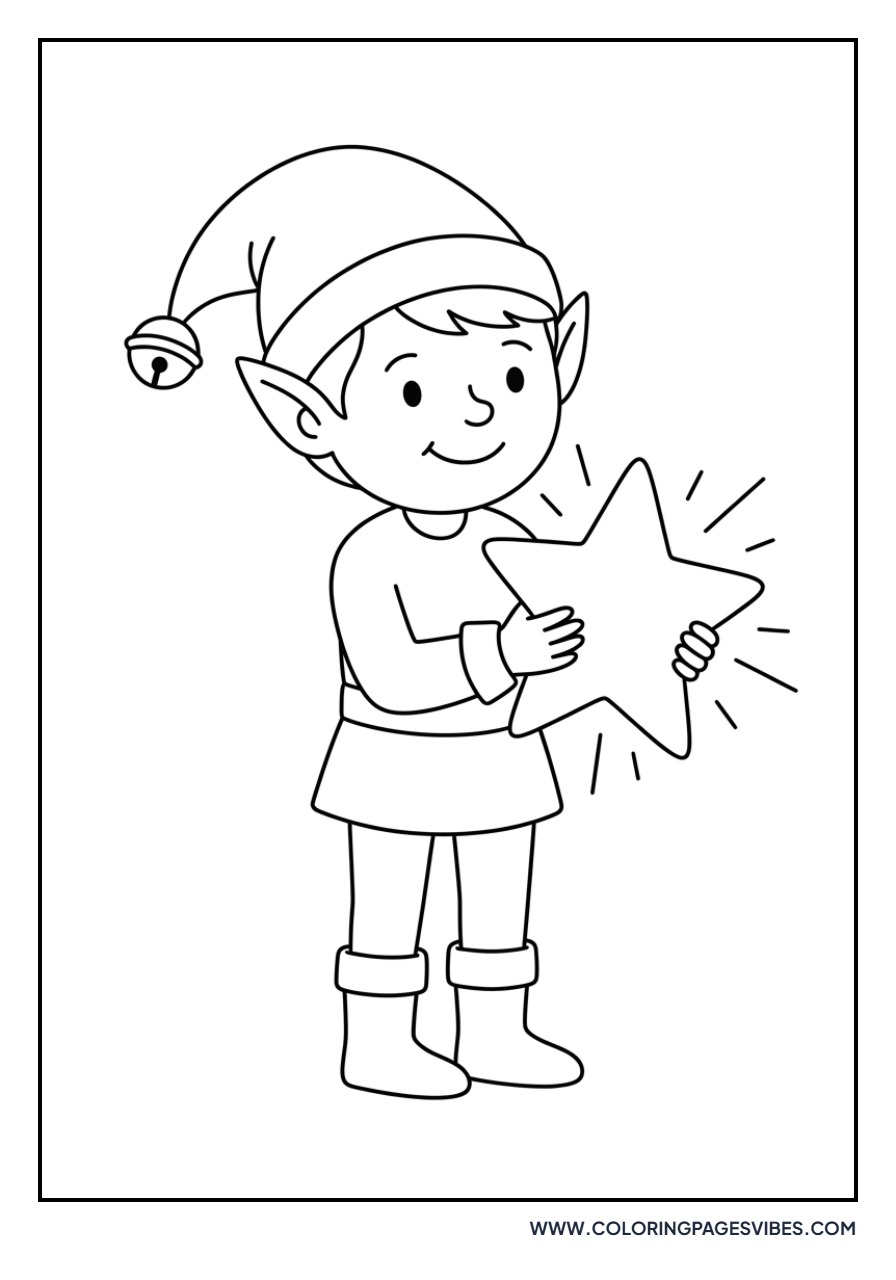 Elf Holding a Shining Star