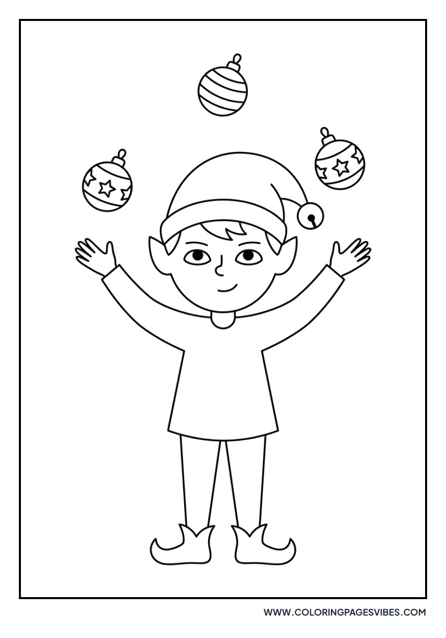 Elf Jugging Christmas Baubles