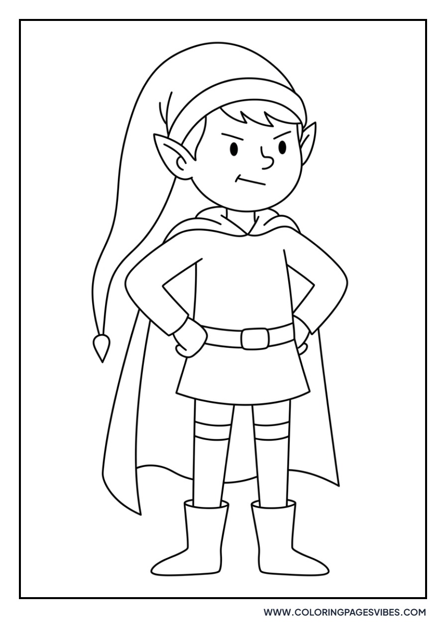 Elf Posing Like a Superhero