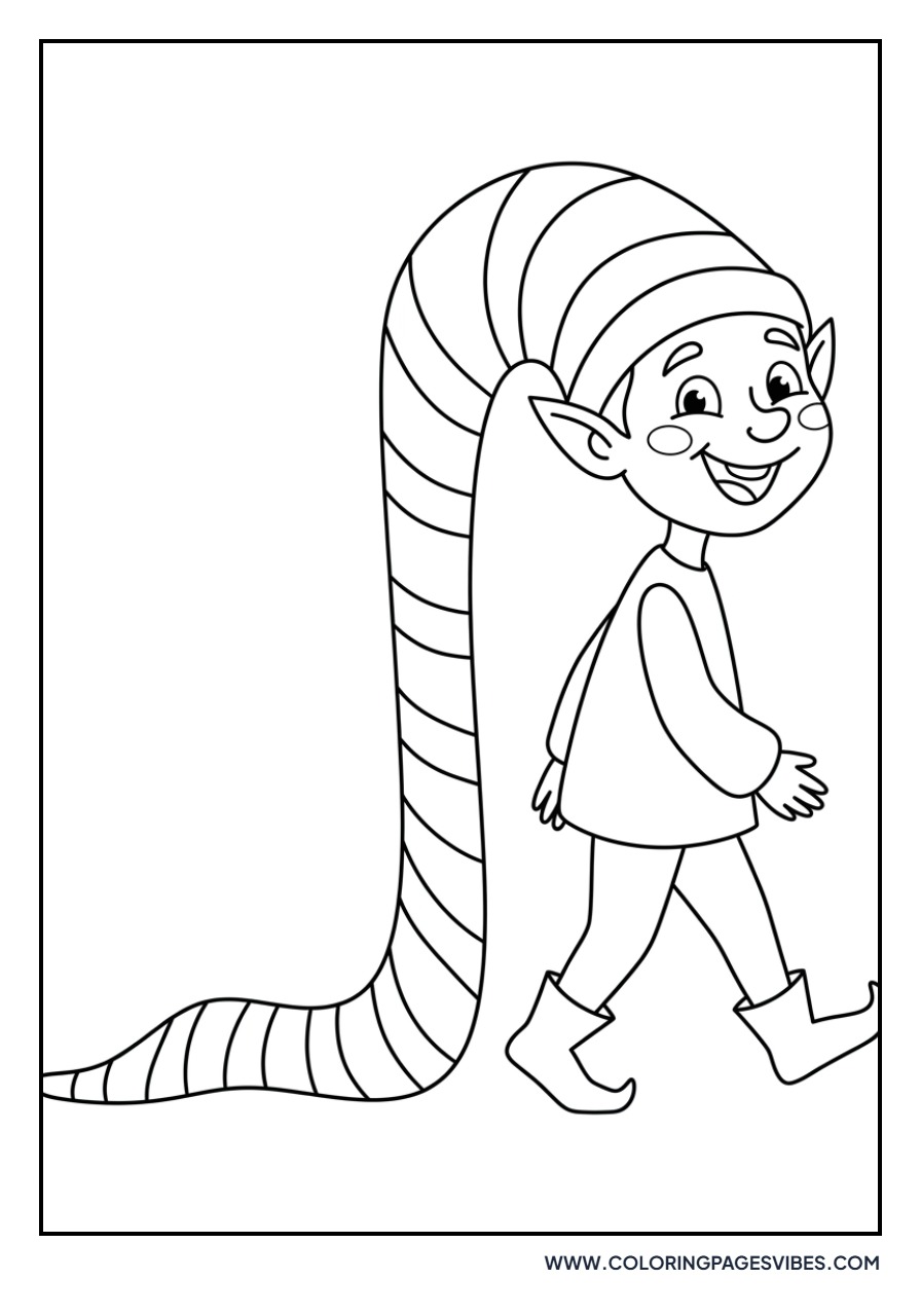 Elf Wearing a Very Long Hat