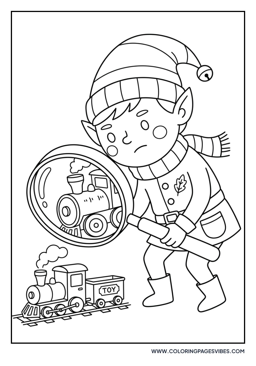 Elf with a Big Magnifying Glass