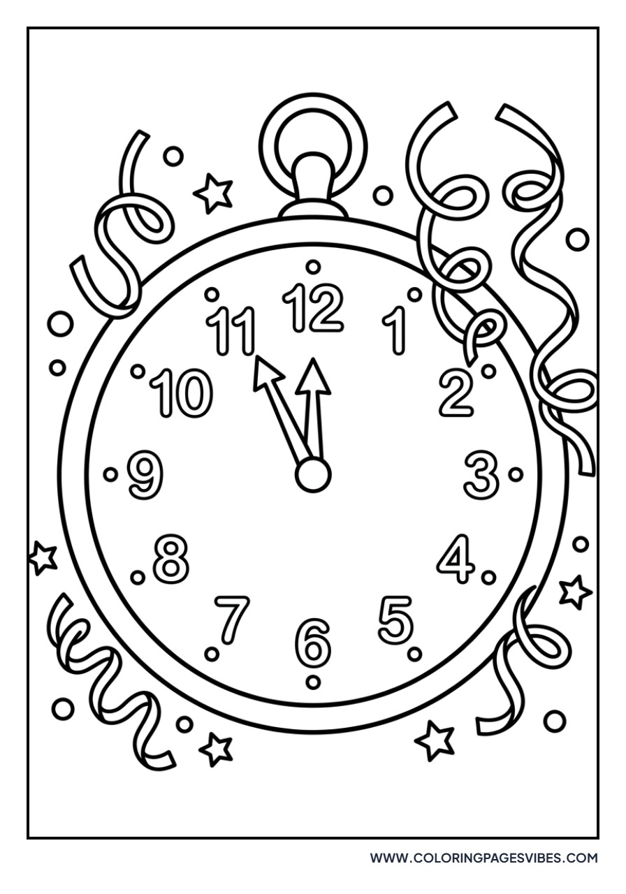 Happy New Year Clock