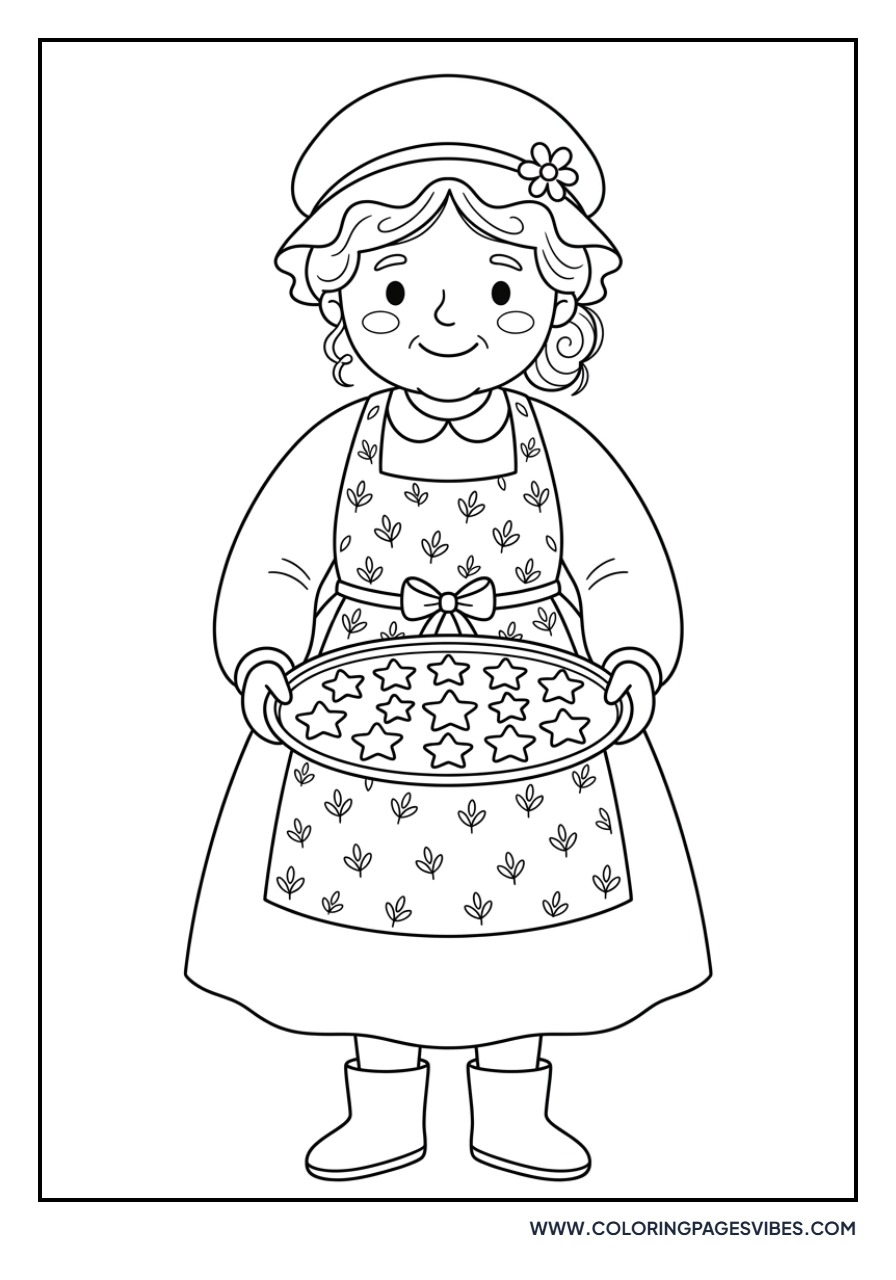 Mrs. Claus Baking Cookies