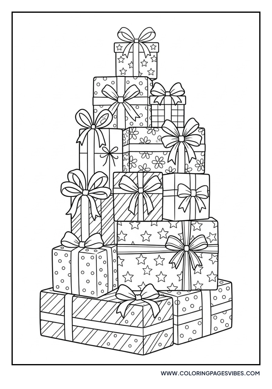 Pile of Christmas Gifts