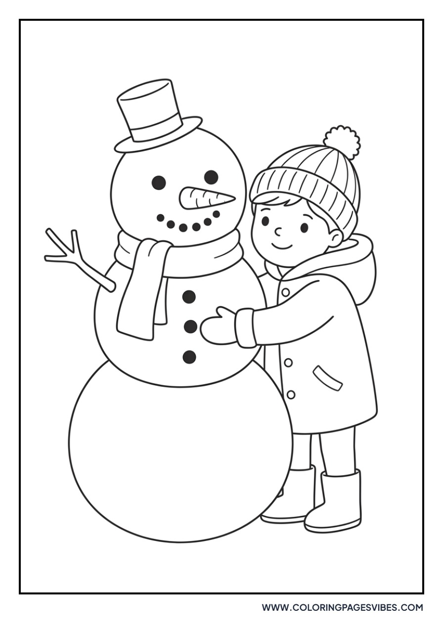 Snowman and Child