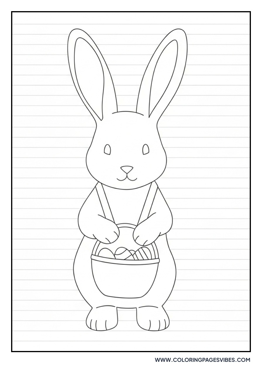 Bunny Carrying Basket with Ears