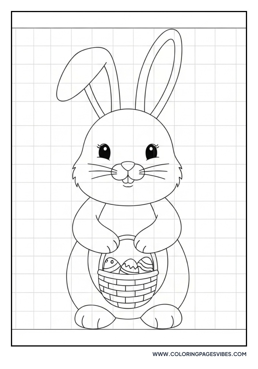Bunny Holding Easter Basket