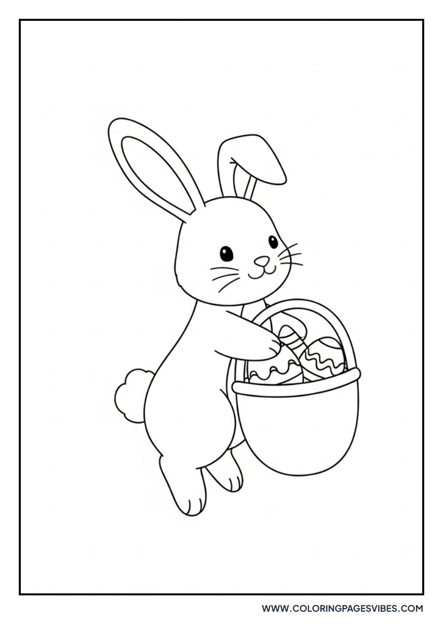 Bunny Hugging Easter Basket