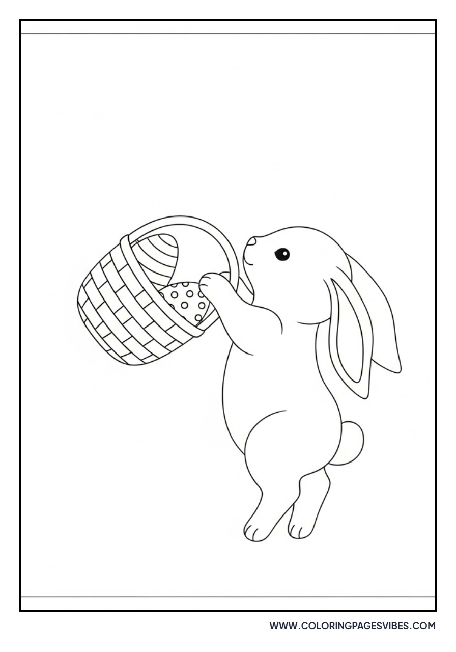 Bunny Tipping Easter Basket