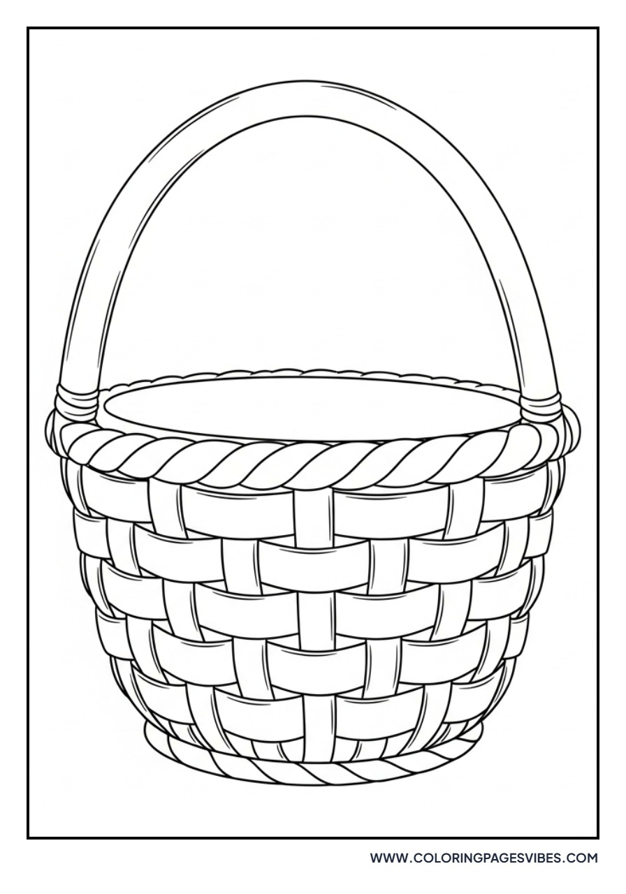 Deep Easter Basket Outline
