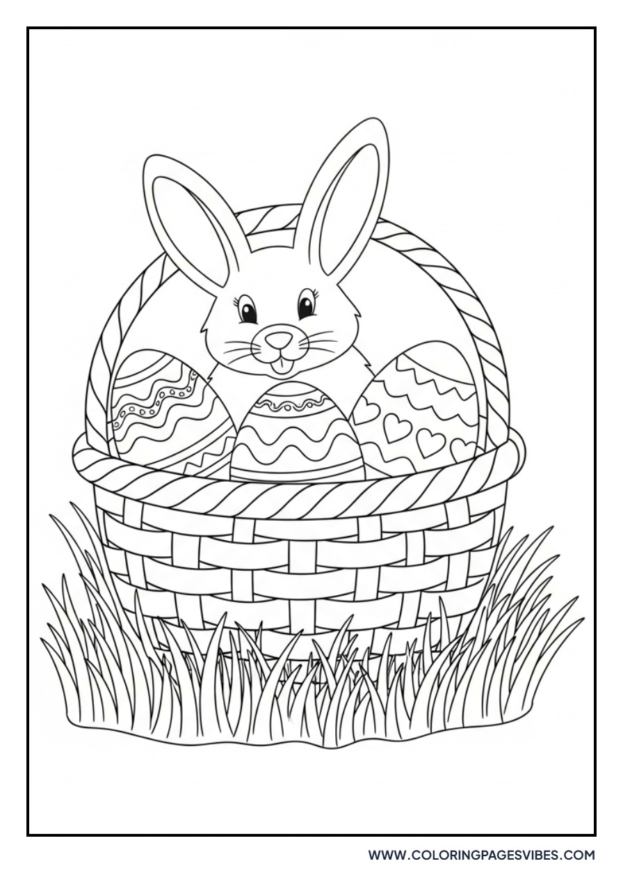 Easter Basket in the Grass