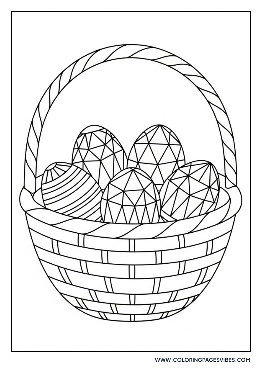 Easter Basket with Diamond Eggs