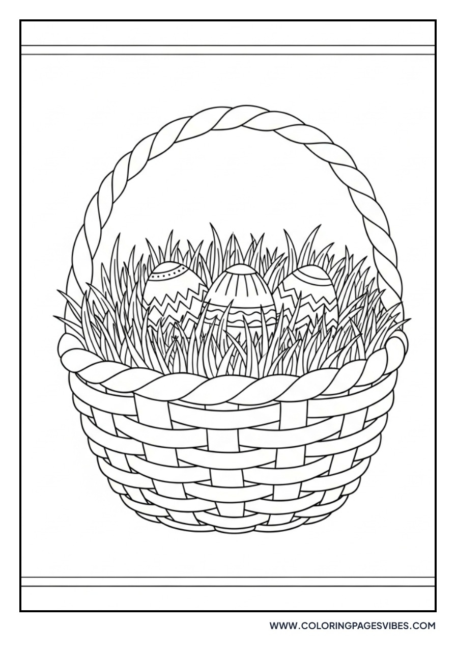 Easter Basket with Grass Filling