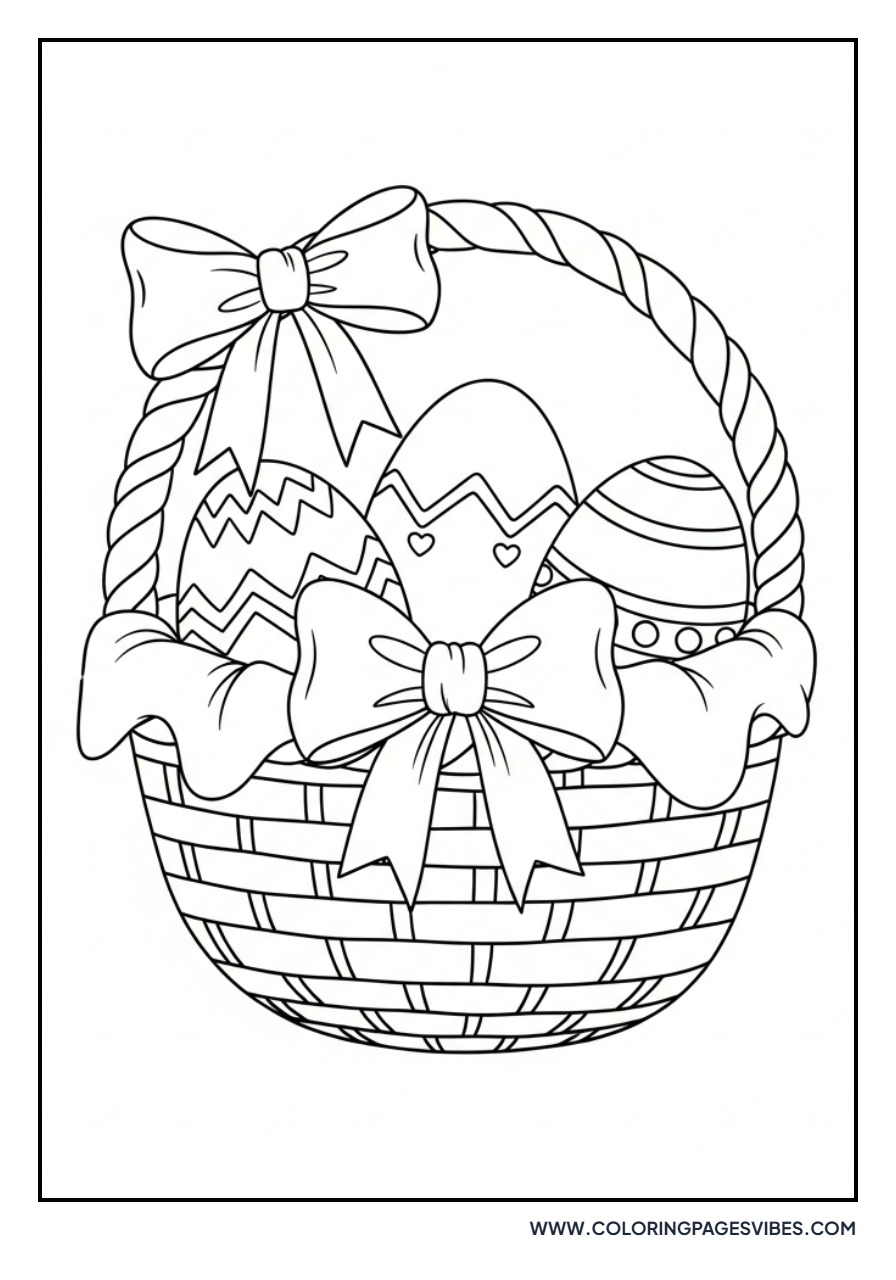 Easter Basket with Large Bow